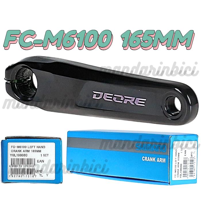 Shimano Deore FC-M6100 Left Crank Arm 165mm Black