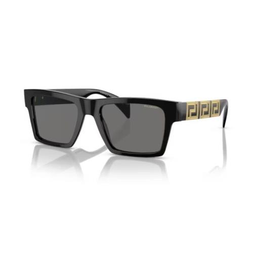 Versace 0VE4445 GB1/81 Black/ Dark Grey Polarized Rectangle Men`s Sunglasses