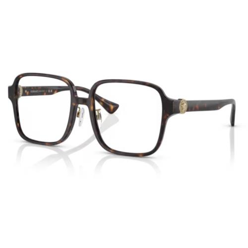 Versace 0VE3333D 108 Havana 56 MM Square Women`s Eyeglasses