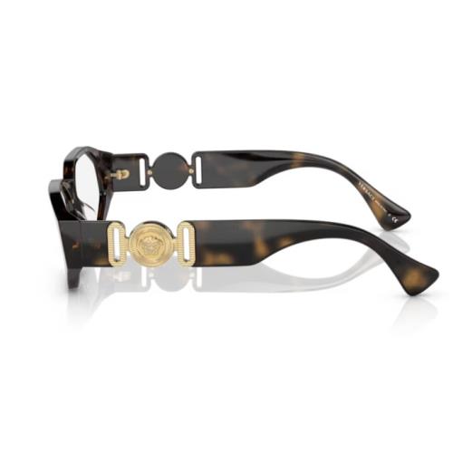 Versace 0VE3320U 108 Havana Men`s Rectangular Eyeglasses