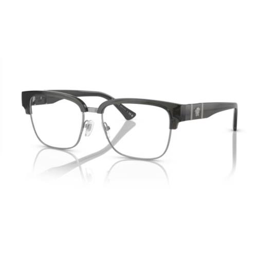 Versace 0VE3348 5433 - Grey Transparent/ Clear Square Men`s Eyeglasses