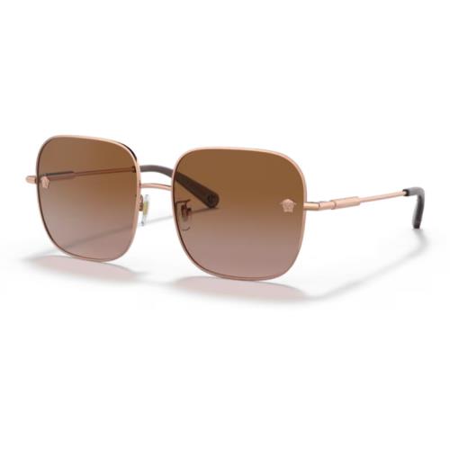 Versace 0VE2246D 141213 - Rose Gold/ Brown Gradient Rectangle Women`s Sunglasses