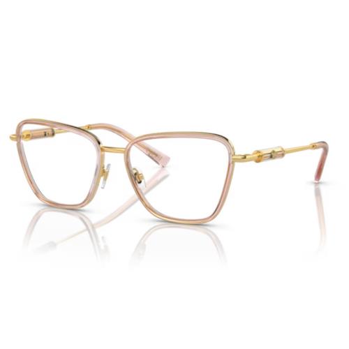 Versace VE1292 1507 Peach Transparent 54MM Oval Women`s Eyeglasses