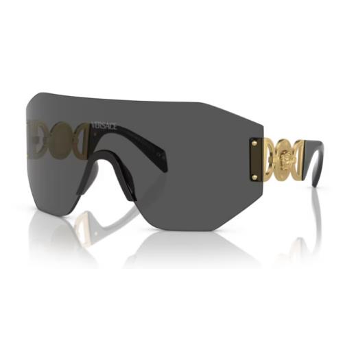 Versace 0VE2258 100287 Dark Grey Oversized Men`s Sunglasses