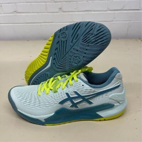 Asics Gel Resolution 9 Tennis Shoes Women`s Size US 10 Soothing Sea