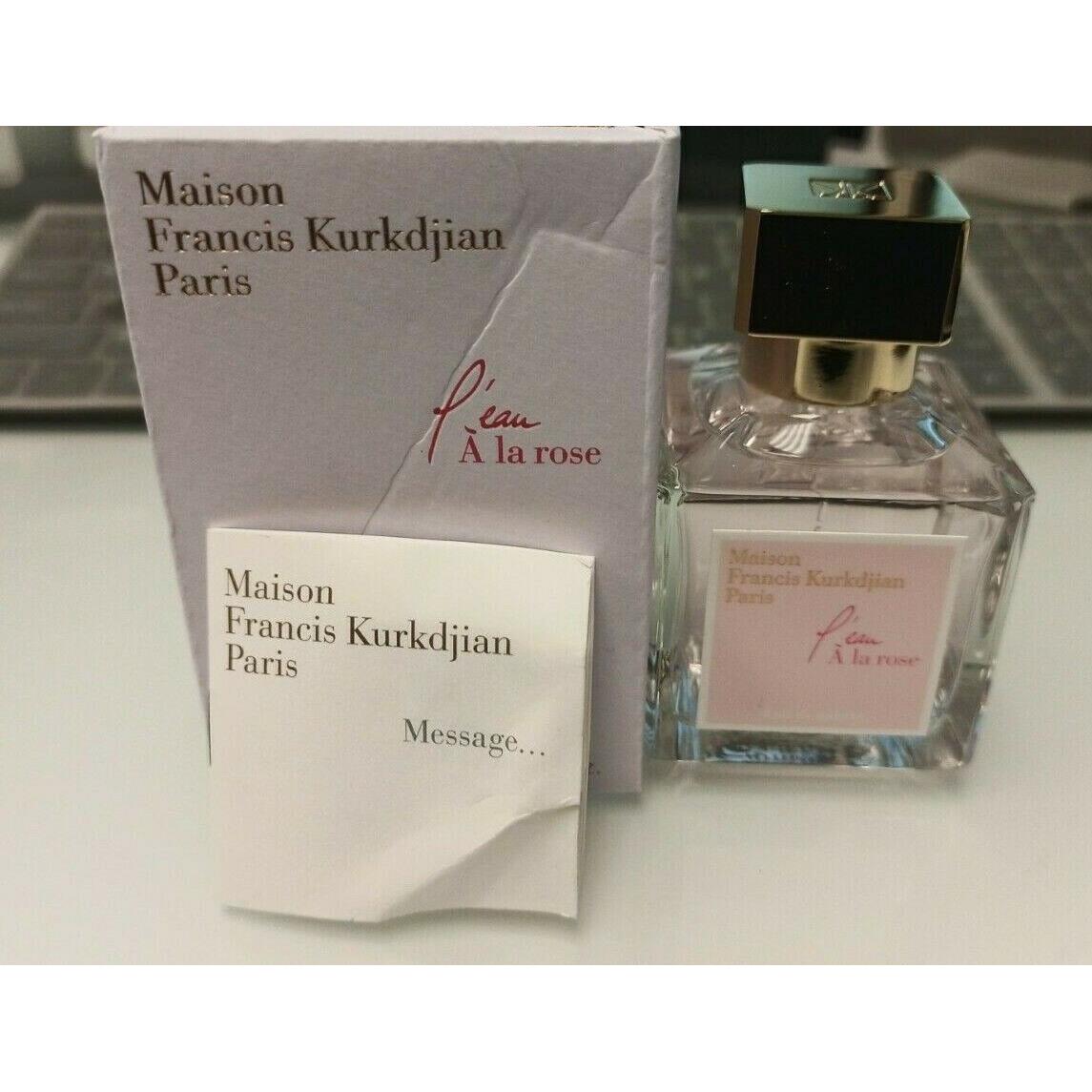 L`eau A La Rose by Maison Francis Kurkdjian Eau De Toilette Spray 2.4 oz Openbox