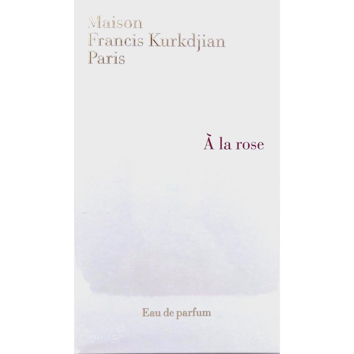 Maison Francis Kurkdjian A LA Rose Eau DE Parfum Spray For Women 2.4 Oz / 70 ml