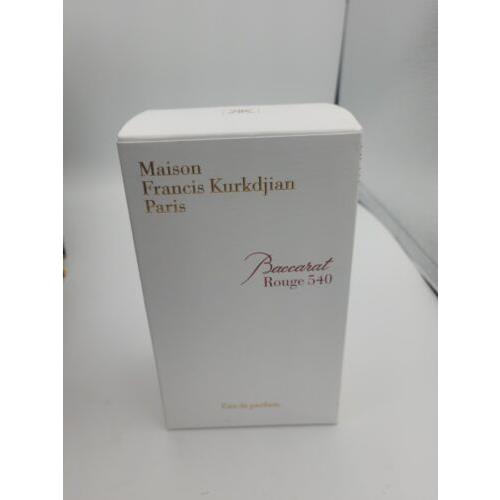 Maison Francis Kurkdjian Baccarat Rouge 540 Unisex 2.4oz / 70ml Edp -unsealed