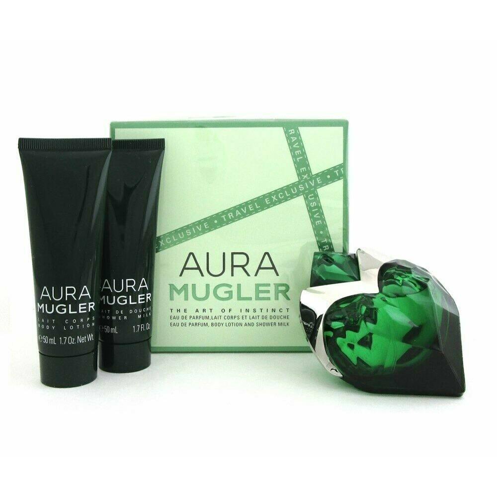 Aura Mugler Thierry Mugler 1.7 oz Edp Spray+ Lotion+ Shower Milk Womens Set