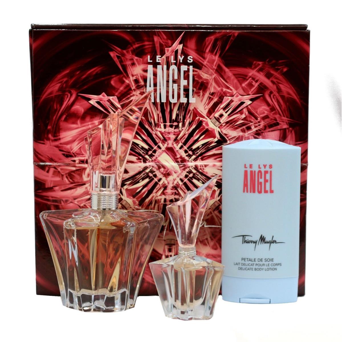 Thierry Mugler Angel LE Lys 3 Piece Gift Set Eau DE Parfum Spray 25ML