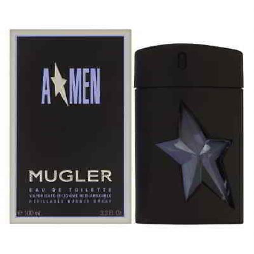 A Men Mugler by Mugler For Men 3.3 oz Eau de Toilette Refillable Rubber Spray