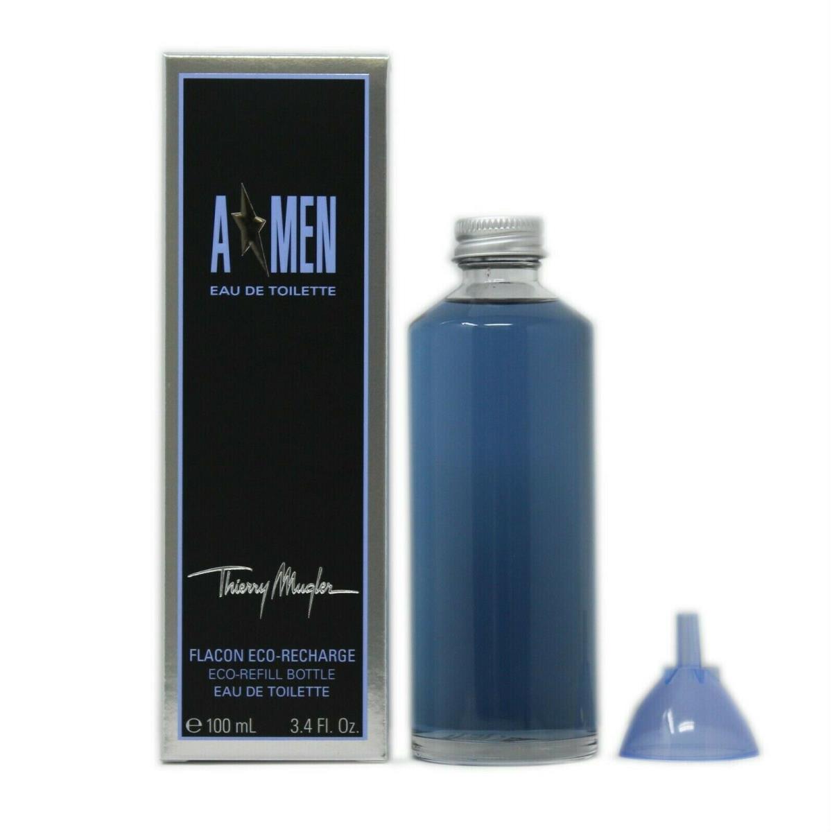 Angel A Men Thierry Mugler Flacon Eco Recharge Refill Bottle 3.4 oz 100ml Men