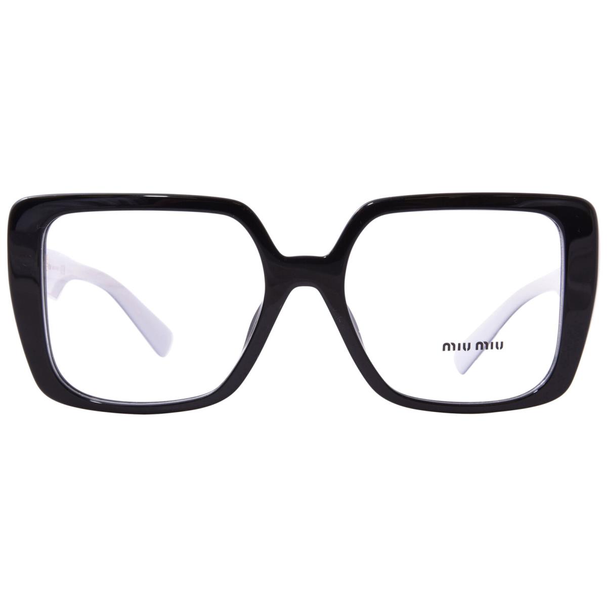 Miu Miu MU 06VV 10G1O1 Eyeglasses Women`s Black/white Full Rim Square Shape 52mm