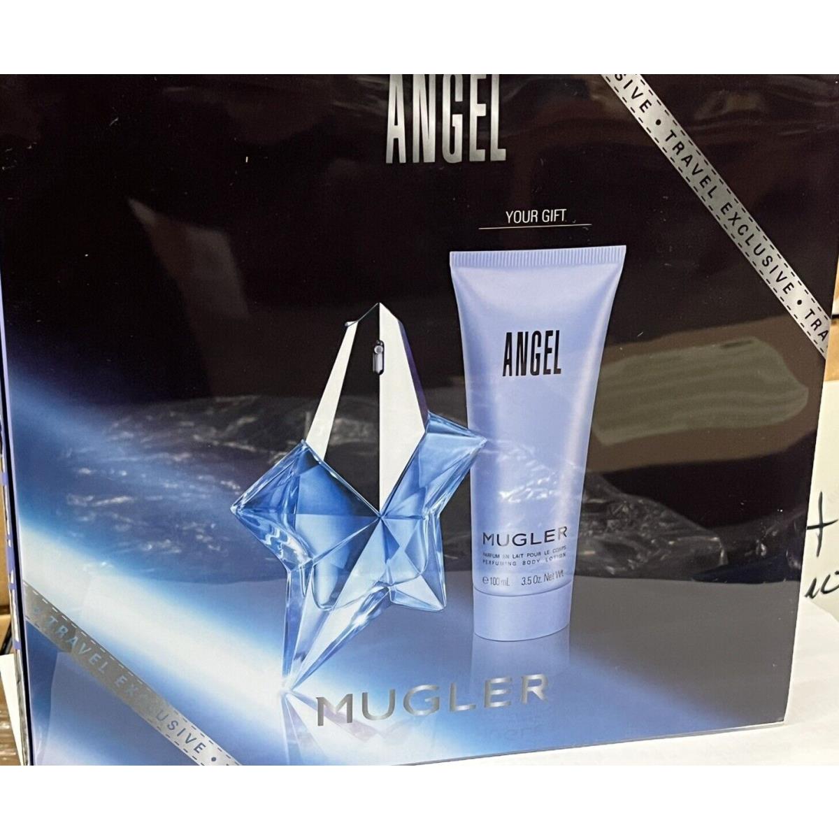 Thierry Mugler Angel 2 pc Set 1.7 oz Refillable +3.5 oz Body Lotion 4/2019 Made