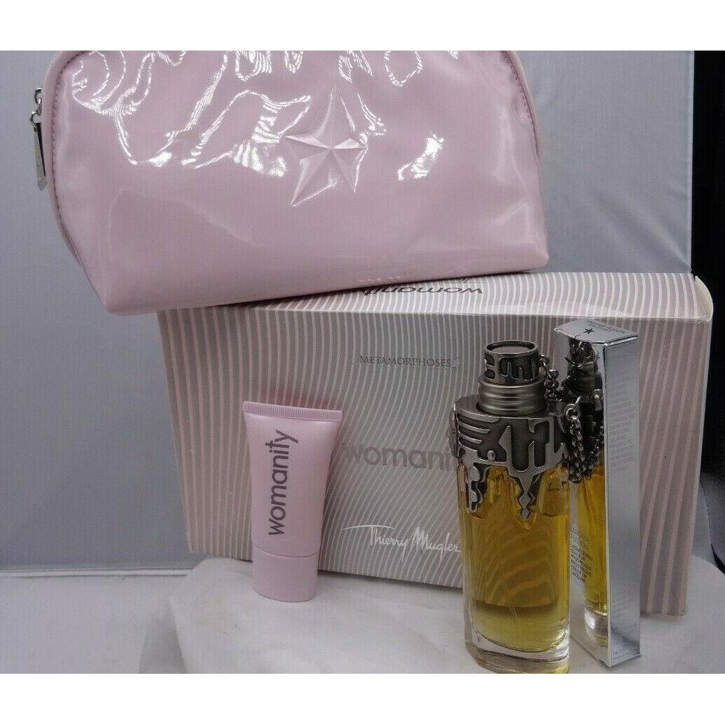 Womanity by Thierry Mugler 4 Piece Gift Set - Edp Refillable Spray 1.7 Oz.women