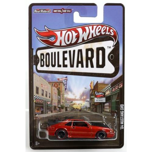 Hot Wheels `84 Mustang Svo Boulevard Series X8242 Nrfp 2012 Black/b.orange 1:64