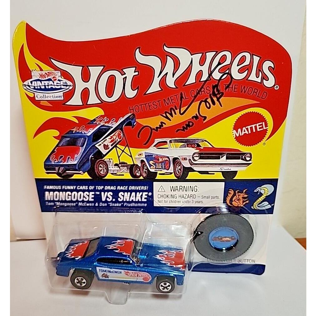 1995 Hot Wheels Vintage Collection Mongoose ll Plymouth Duster Signed Nip JRR6