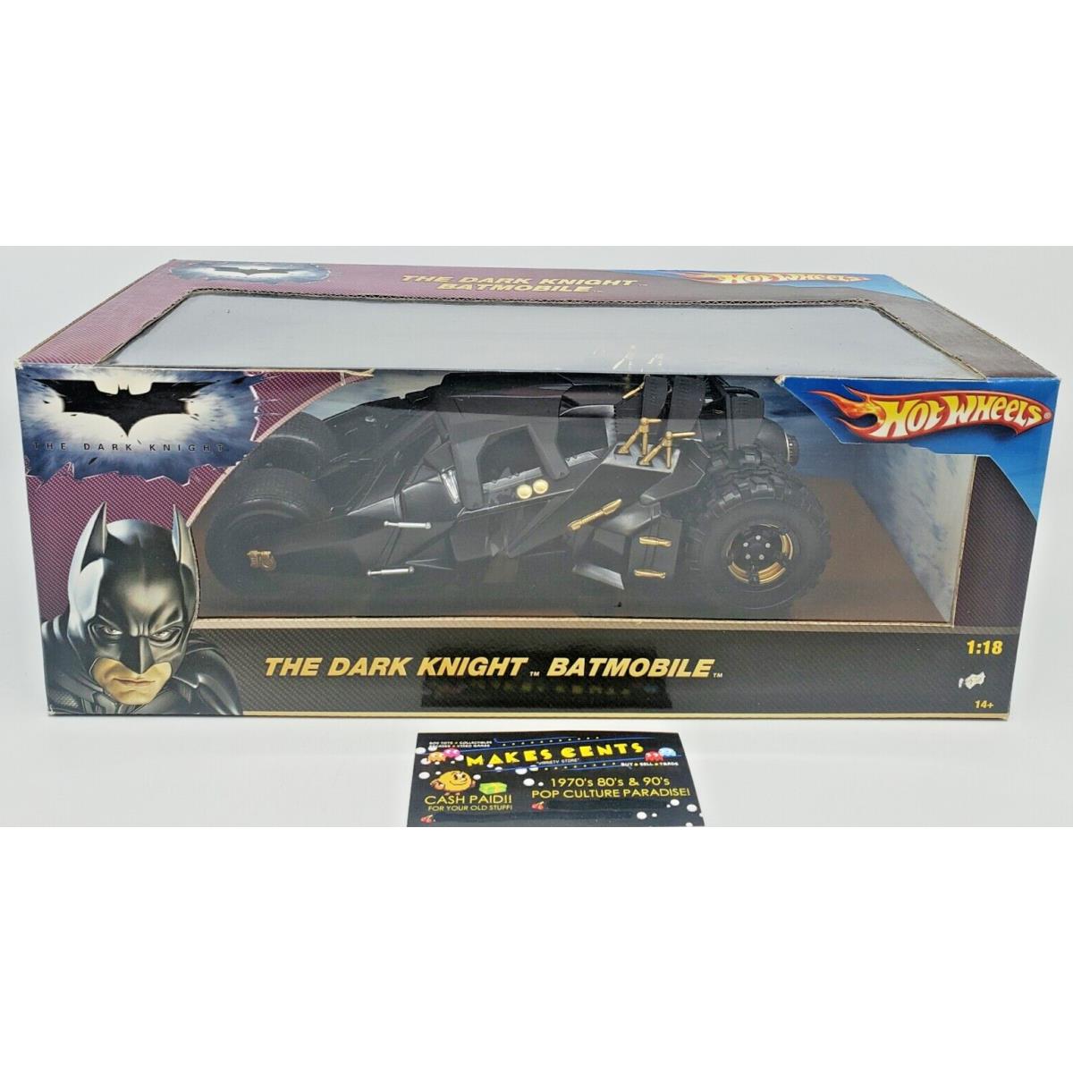 2008 Mattel Hot Wheels Batman The Dark Knight Batmobile 1:18 Scale