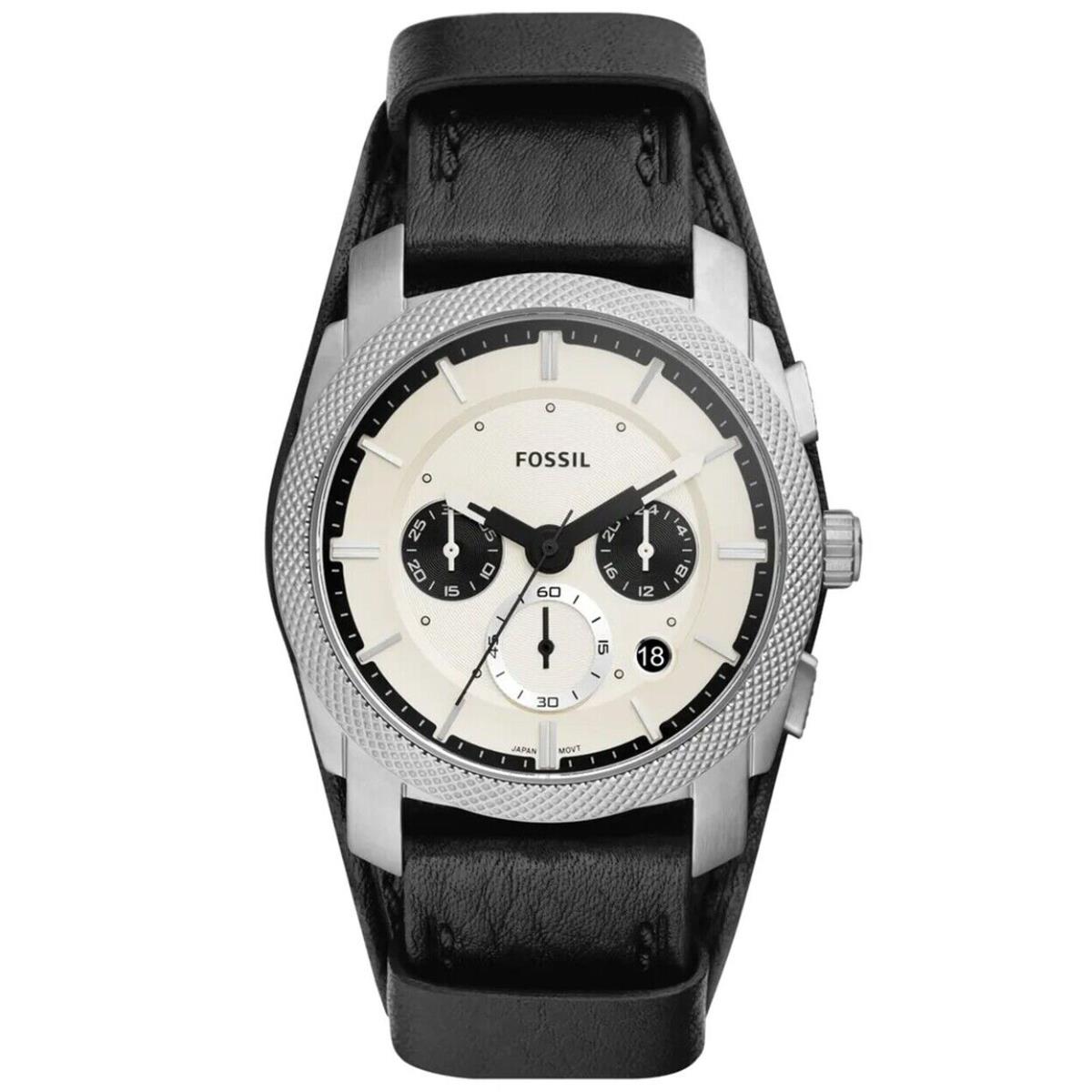 Fossil Mens Machine White Dial Watch - Fs5921