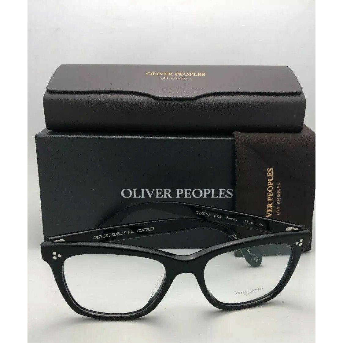 Oliver Peoples Eyeglasses Penney OV 5375F 1005 53-18 145 Shiny Black Frames