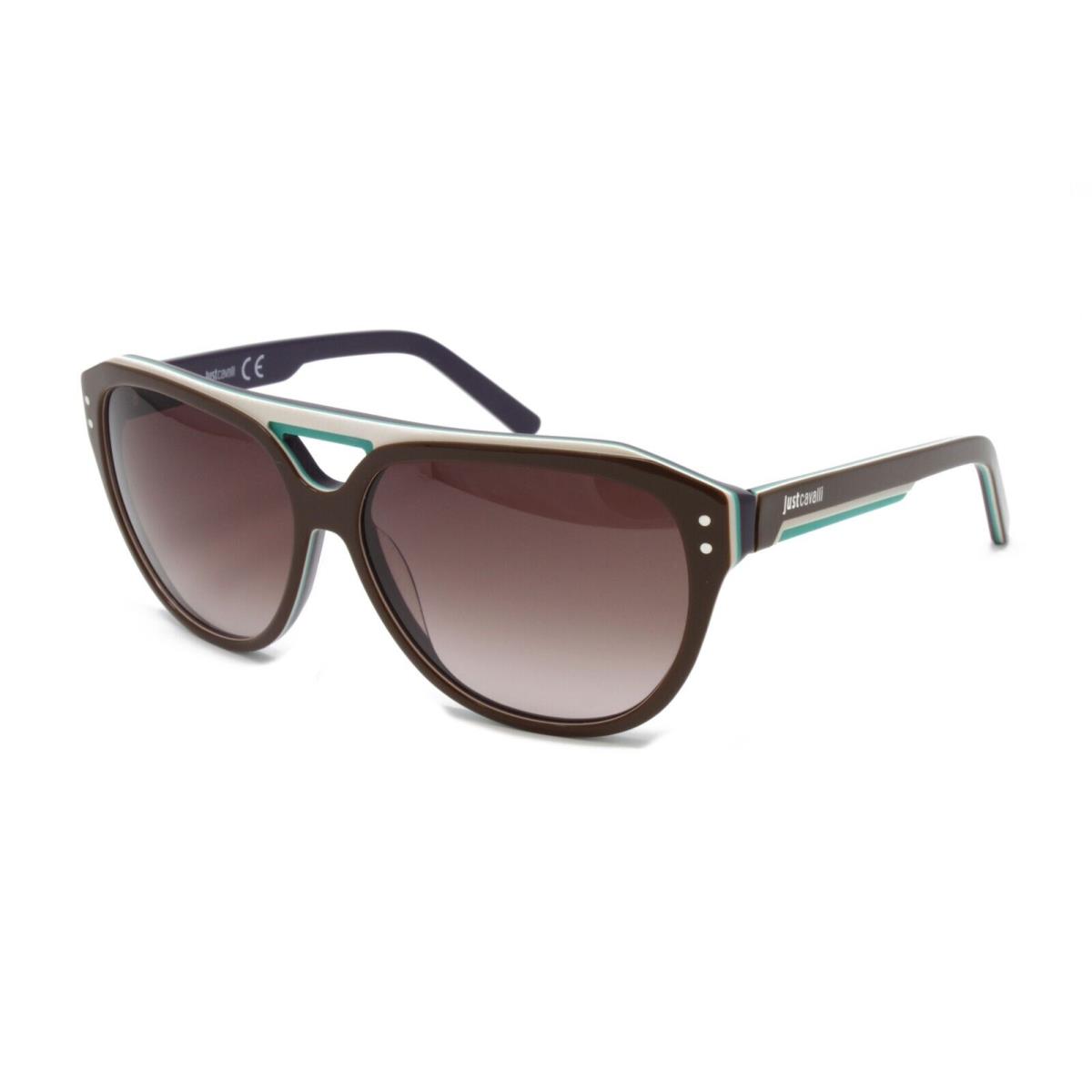 Just Cavalli Sunglasses Unisex Square JC505S 50F Brown/cream/turquoise 58mm