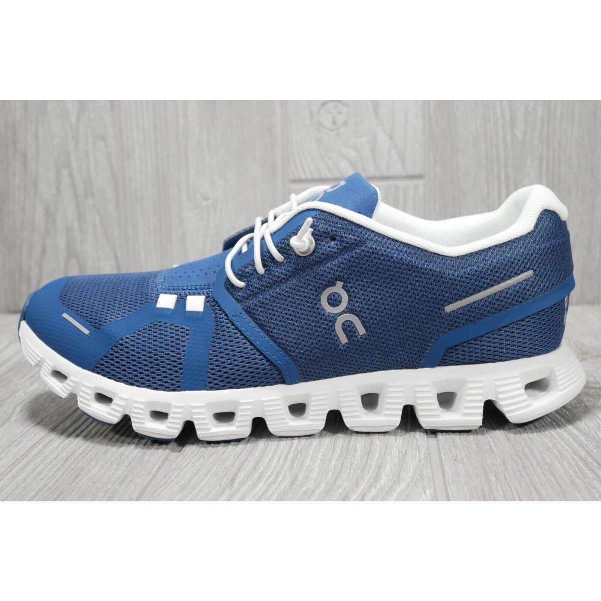 On Running Cloud 5 2023 Blue Denim White Athletic Shoes Women`s Size 7