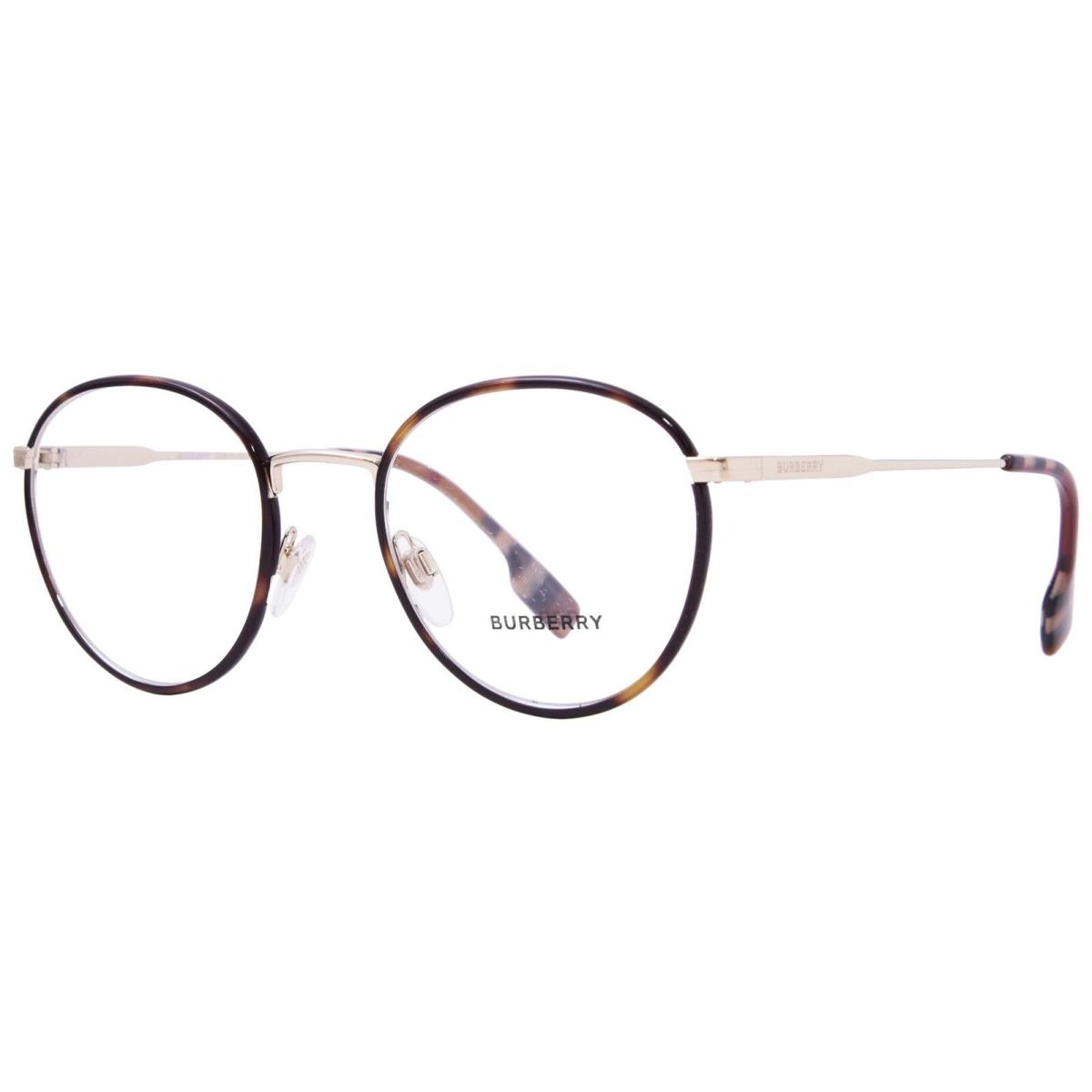 Burberry Hugo BE1373 1109 Eyeglasses Men`s Light Gold/dark Havana Full Rim 51mm