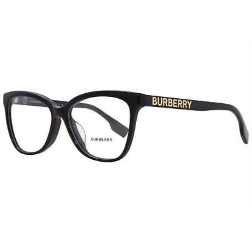 Burberry Grace BE2364F 3001 Eyeglasses Women`s Black Full Rim Cat Eye 54mm - Frame: Black