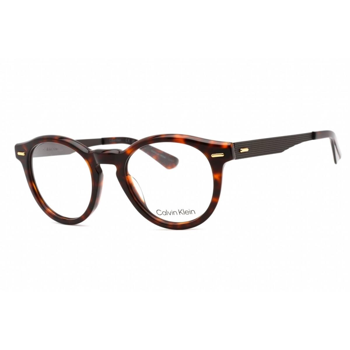 Calvin Klein Women`s Eyeglasses Full Rim Brown Havana Plastic Round CK21518 220