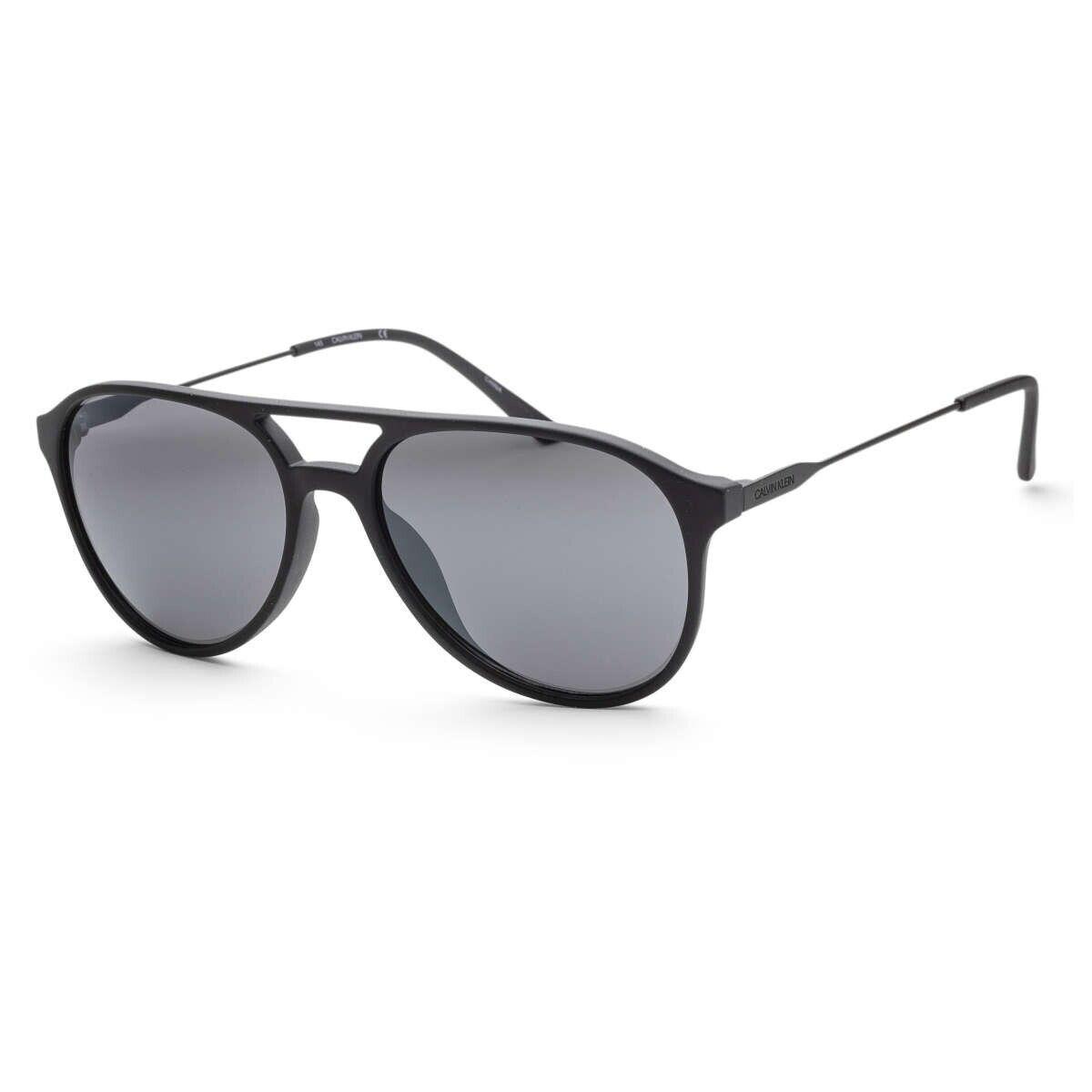 Calvin Klein CK20702S 001 Aviator Matte Black/gray Sunglasses