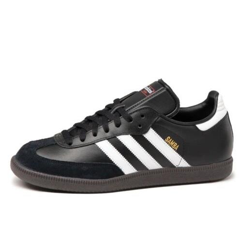 Adidas Samba Leather Soccer Shoes Men`s Size US 7.5 Black/white 019000