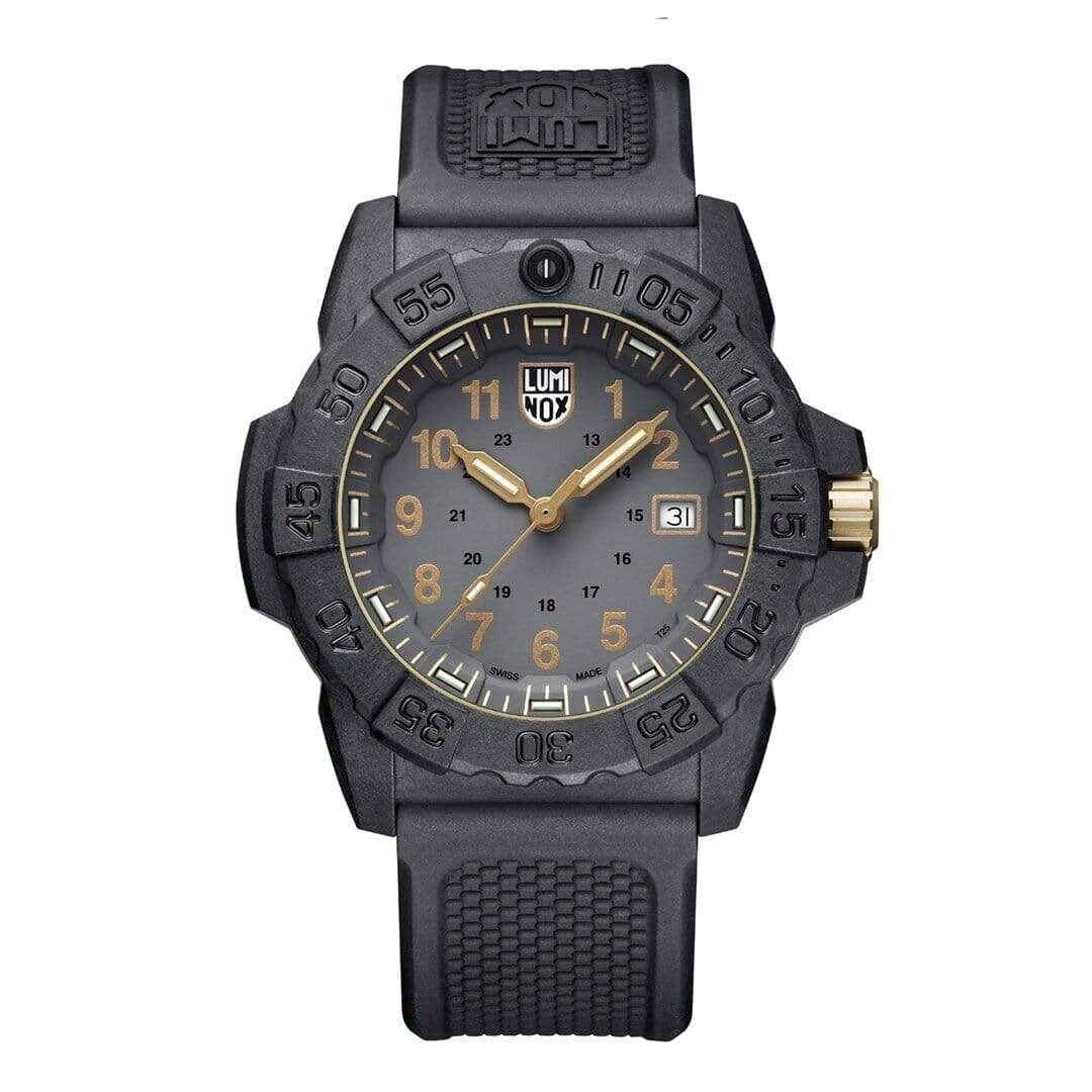 Luminox Navy Seal XS.3508.GOLD Men`s Quartz Watch Carbonox Case Rubber Band
