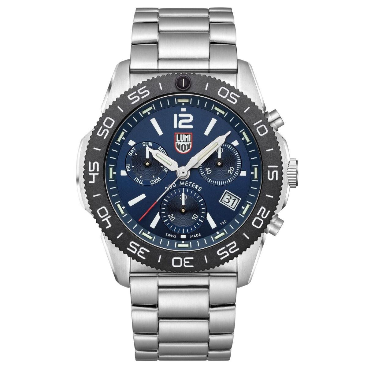 Luminox Pacific Diver XS.3144 Men`s Watch Stainless Steel Band Blue Dial
