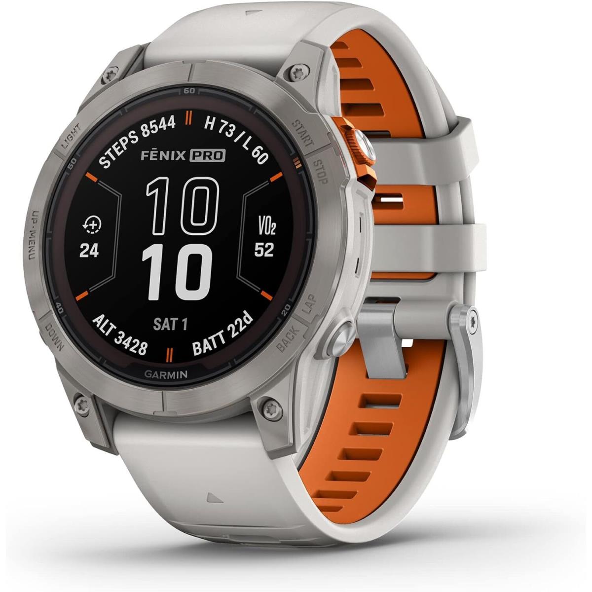 Garmin Fenix 7 Pro Multisport Gps Smartwatch Solar/sapphire Charging Series Fog Gray/Ember