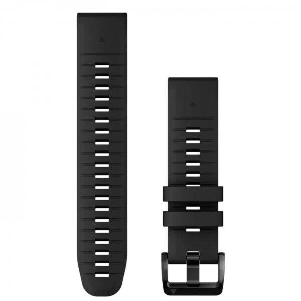 Garmin Quickfit 22 Black Silicone Band and Stainless Steel Hardware 010-12901-00
