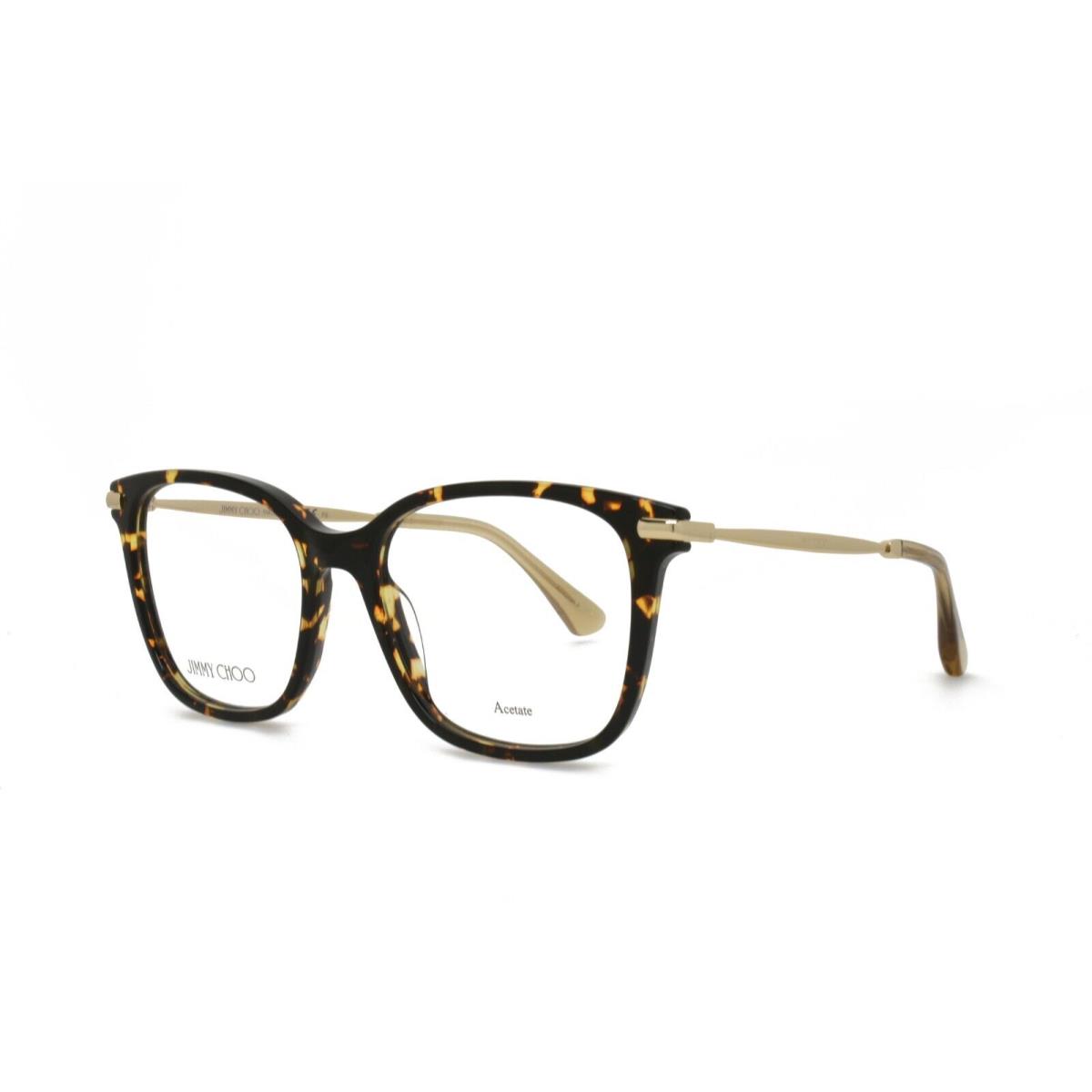 Jimmy Choo 195 086 52-17-140 Brown Tortoise Gold Eyeglasses
