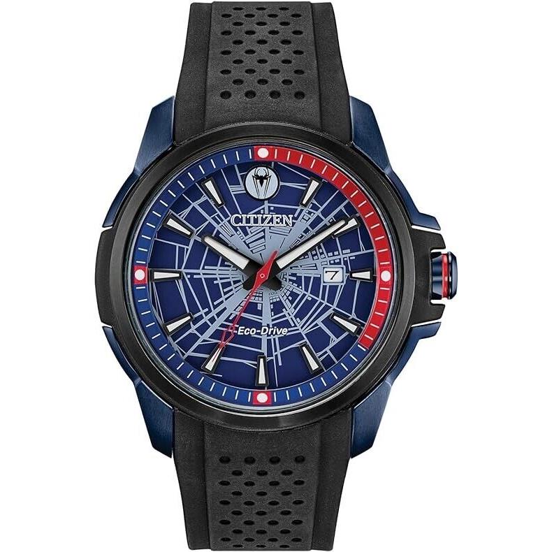 Citizen Eco-drive Marvel Men`s Watch Stainless Steel with Polyurethane Strap