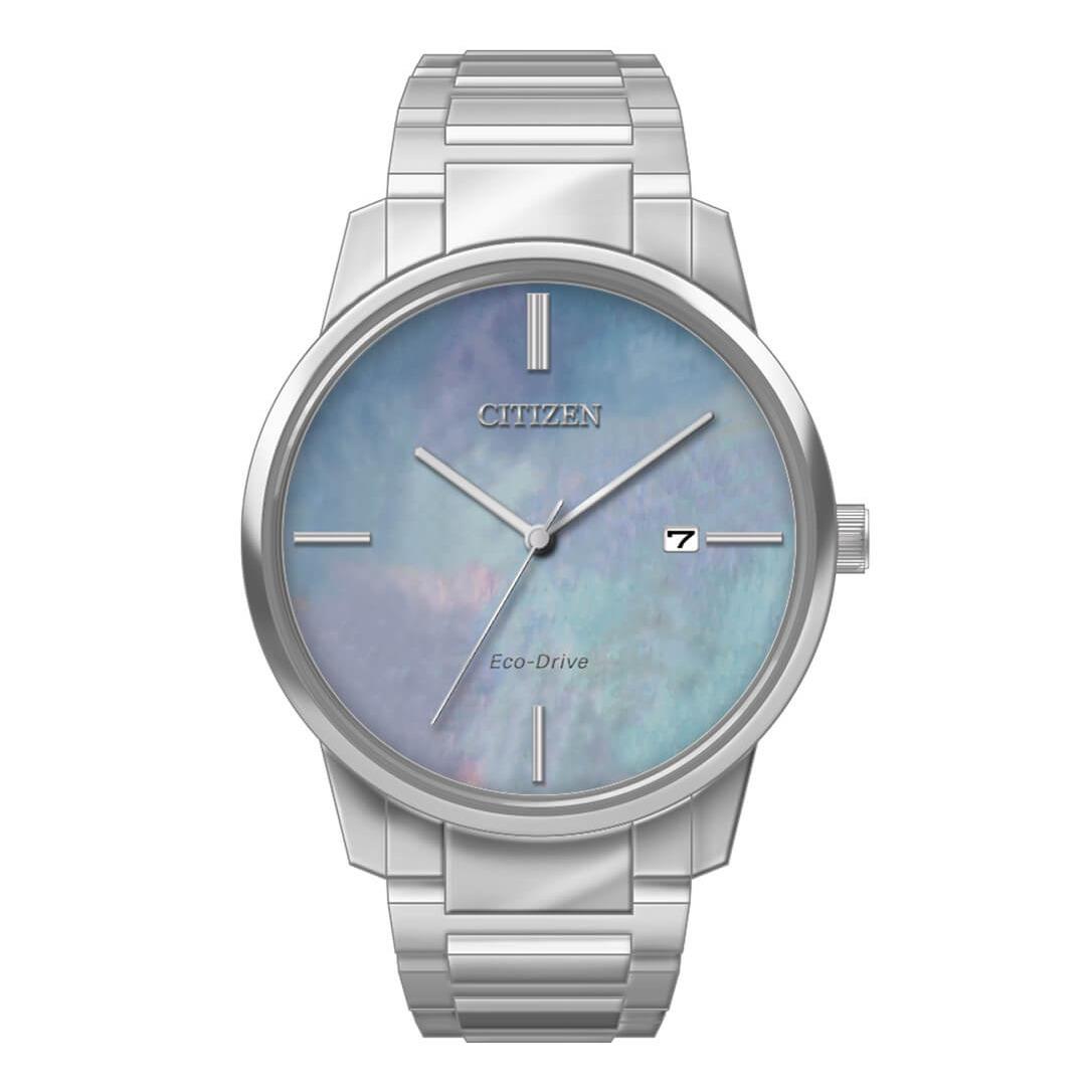 Citizen Eco-drive Mother Of Pearl Dial Men`s Watch BM7520-88N