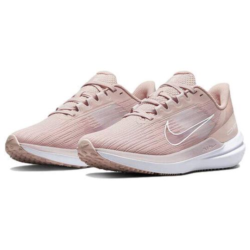 Nike Air Winflo 9 DD8686-600 Womens Pink Oxford White Low Top Running Shoes SGA1 - Pink Oxford White