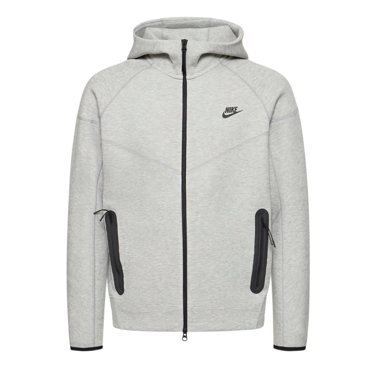 Nike Tech Fleece Gray Heather Windrunner Full Zip Hoodie FB7921-063 Multi Size