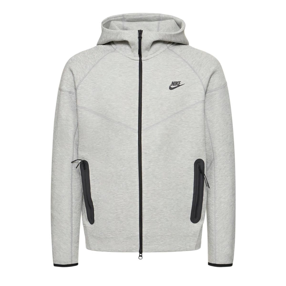 Nike Tech Fleece Gray Heather Windrunner Full Zip Hoodie FB7921-063 Multi Size Regular