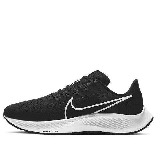 Nike Air Zoom Pegasus 38 CW7356-002 Men`s Black White Low Top Shoes SGA34