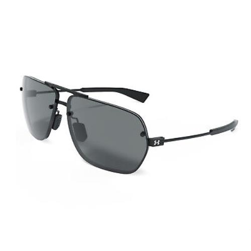UA Under Armour Hi-roll Aviator Polarized Sunglasses Satin Black Gray