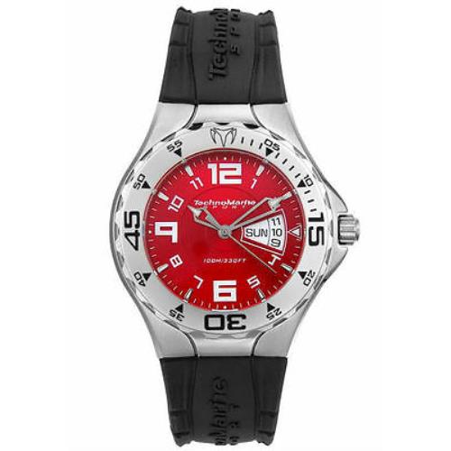 Condition Technomarine TM Day-date TMD13 Red Watch Rare Hard TO Find