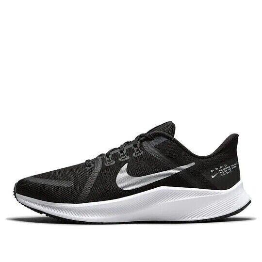 Nike Quest 4 DA1105-006 Men`s Black White Low Top Marathon Running Shoes SGA214