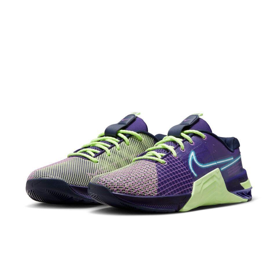 Nike Metcon 8 Amp Deep Purple Barely Volt Men`s Sneakers Shoes DV1206-500 - Purple