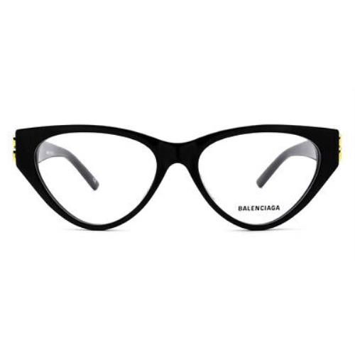 Balenciaga BB0172O Eyeglasses Women Black Cat Eye 54mm