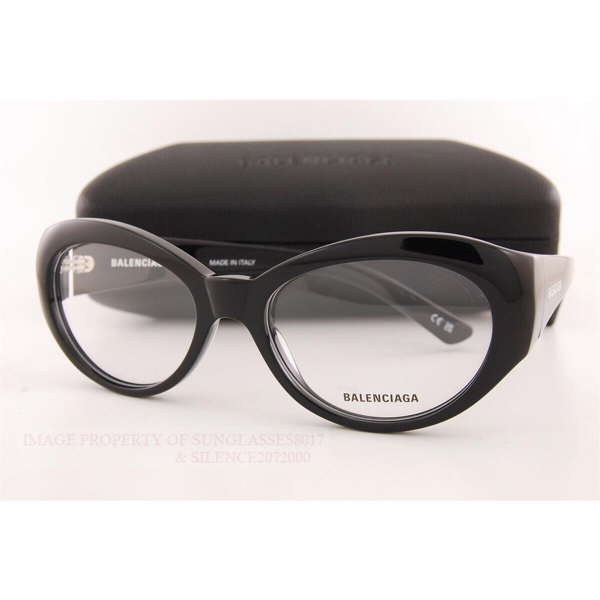 Balenciaga Eyeglass Frames BB 0268/O-001 Black For Women Size 55mm