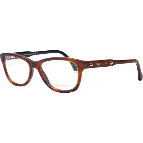 Balenciaga BA5002 056 Havana Rectangle 53-15-140mm Full Rim Women`s Eyeglasses