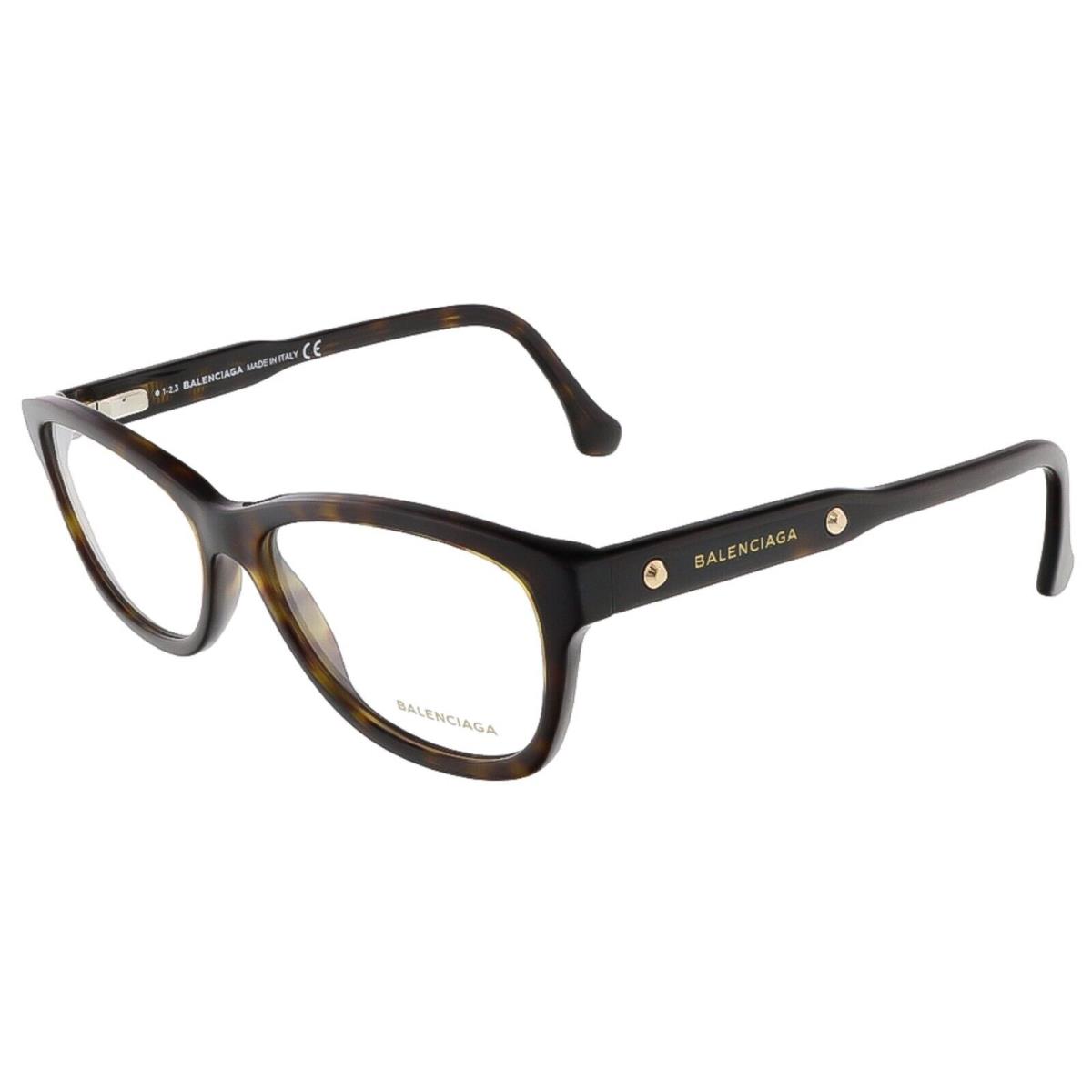 Balenciaga BA5002 052 Dark Havana Rectangle 53-15-140mm Full Rim Eyeglasses